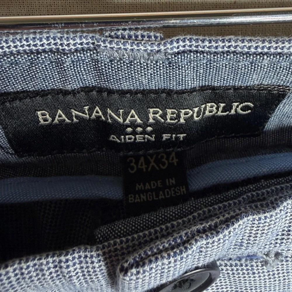 Banana Republic Aiden Fit Men's Dress Pants size 34x30 Blue